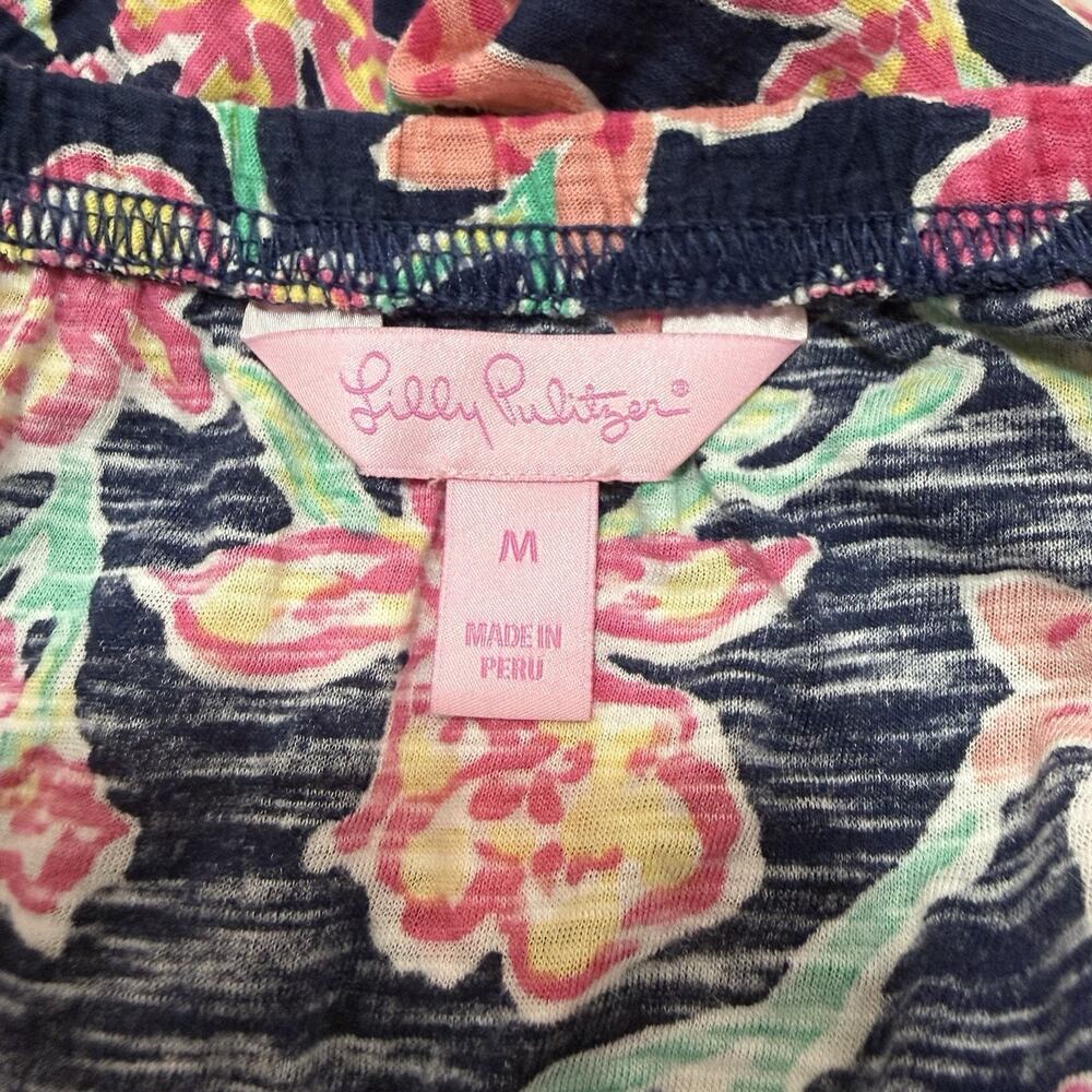 Lilly Pulitzer MARLISA MAXI DRESS Size M Navy PRETTY SOCIAL Strapless Knit EUC - Picture 5 of 8